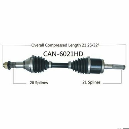 WIDE OPEN Heavy Duty CV Axle for CAN AM HD FRONT RIGHT OUTLANDER RENEGADE 13- CAN-6021HD